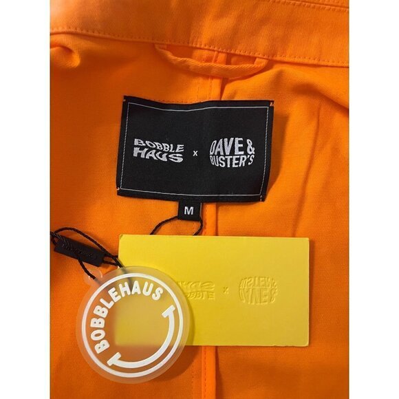 Bobblehaus x Dave & Busters Collab Signature Cotton Suit Jacket Bright Orange Me - Picture 8 of 12